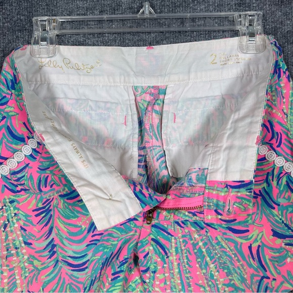 Lilly Pulitzer Womens 2 5" Callahan Shorts Pink Sunset Coco Breeze Vaca Beach - Picture 7 of 11